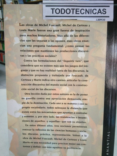 Imagen 2 de 4 de Escribir Las Practicas Foucault , De Certeau M Marin -mn-