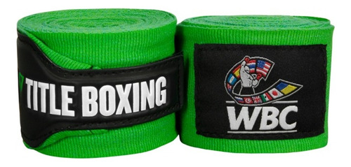 Vendas Title Boxing Wbc Oficial Hand Wraps Muay Thai Green