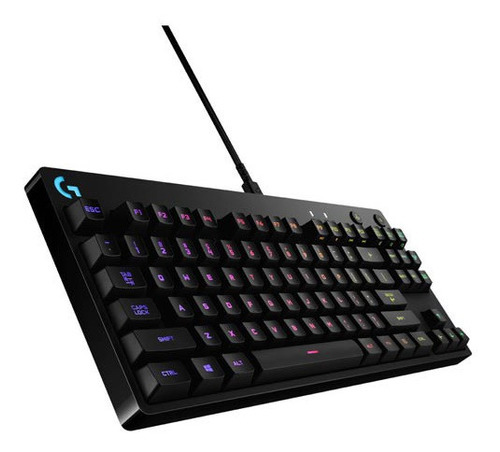 Teclado mecánico para juegos Rgb Pro Gx Black - Logitech Language: portugués brasileño