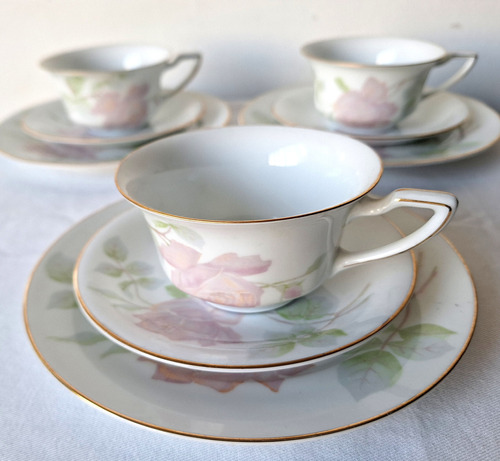 Trío, Taza Y Plato De Té Y Plato Postre Porcelana Rosenthal 