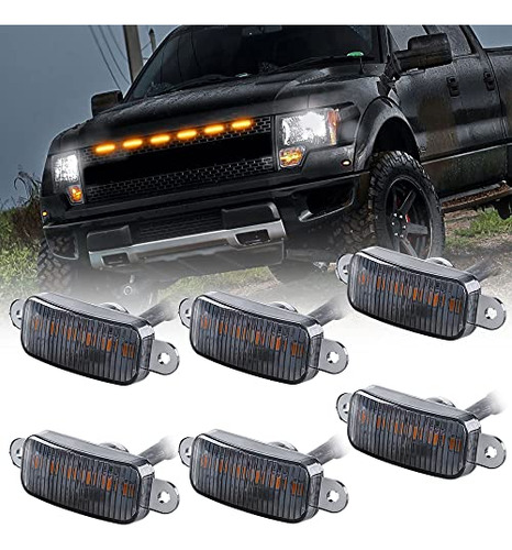 Sidaqi 6 Led 18w Amber Car Front Grille Advertencia Luces Am