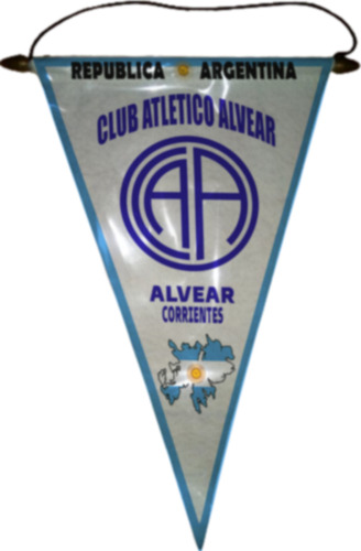 Banderin 37cm Mlv Corrientes Club Atletico Alvear Malvinas Club Atletico Alvear