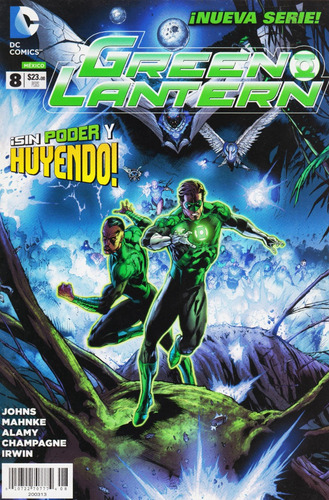 Comic Green Lantern New 52  # 8 ¡ Sin Poder Y Huyendo !