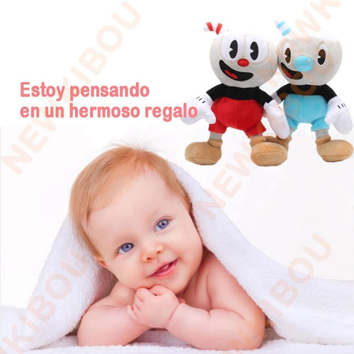 Uiuoutoy Cuphead Mugman Plush 9 Figuras Juego De 2 Piezas