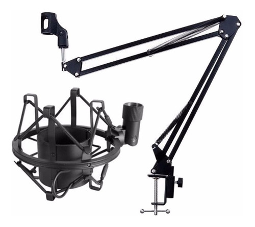 Imagen 5 de 10 de Soporte Para Micrófono Brazo + Filtro Antipop + Shock Mount