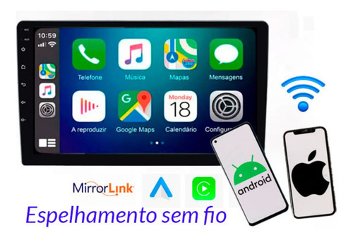 Central Multimídia Mp5 Rs-9200br Pro Line Carplay Sem Fio