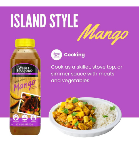 Salsa Y Adobo De Mango Isleño Baja En Calorías 355 Ml