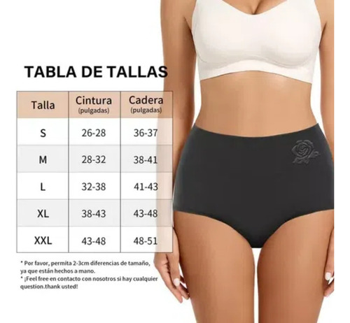 Calzoncillos De Algodón Para Mujer Calzones Cintura Alta 4pz