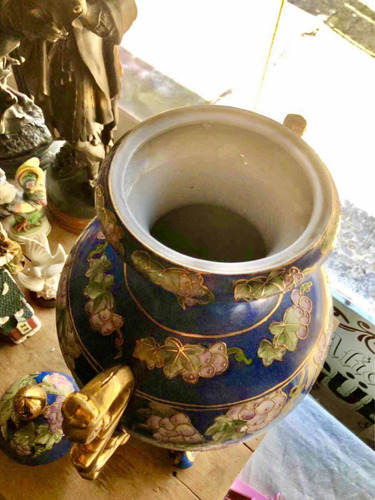 Imagen 10 de 10 de Antiguo Jarrón Ánfora De Porcelana 64 Cm
