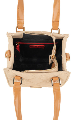 Bolsa Tote Cloe Janrami Chico Color Marrón Claro