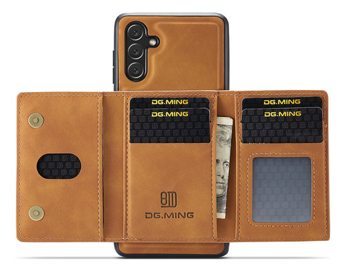 B Funda Tipo Cartera De Piel Con Tarjetas Desmontables 2 En