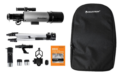 Telescopio Celestron Travelscope 60 Dx Mochila Adap Celular Color Gris
