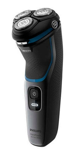 Imagen 3 de 8 de Afeitadora Philips Facial Aquatouch S3122 Negra Brillante
