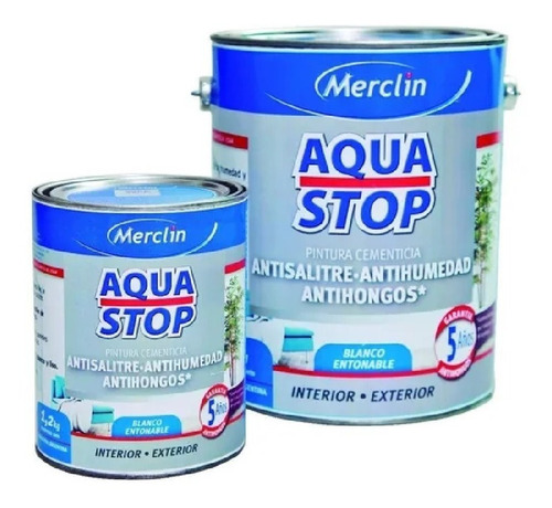 Pintura Antihumedad Antisalitre Aqua Stop 1kg Tecnopinturas