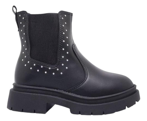 Bota Niña Molekinha Milano Con Elástico Negra