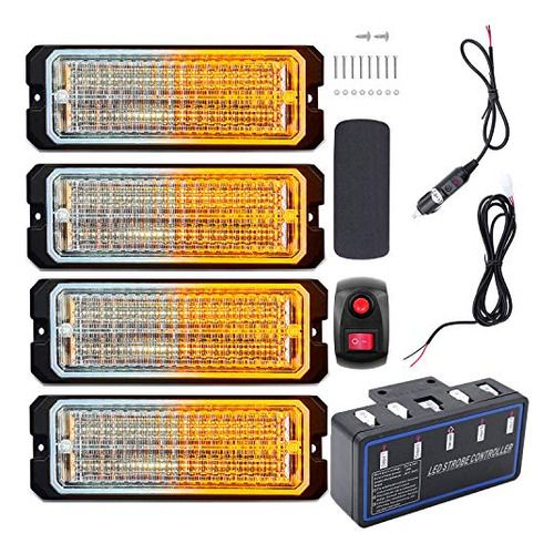 Ease2u E Led Strobe Lights For Trucks Vehicles Suvs, 4pcs Wh