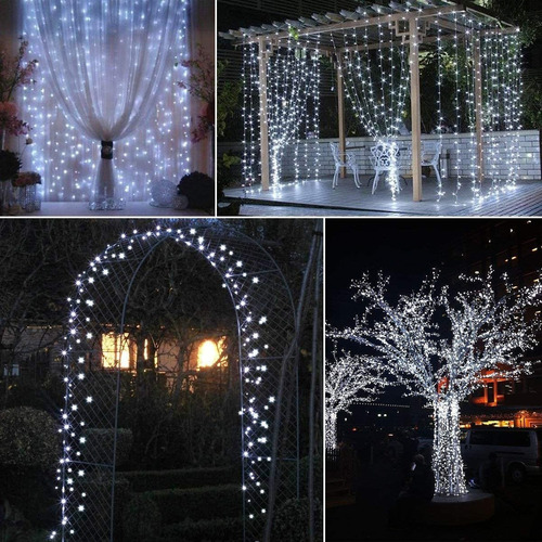 F 2 Tiras De Luz Led 20 M 8 Modos Luces Solares