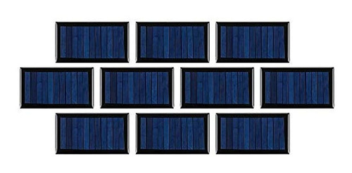 Sunyima 10 Piezas (6v 50ma 3.14 X1.77 ) Mini Paneles Solares