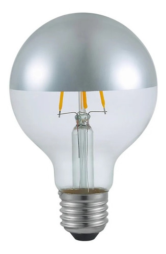 Lâmpada Led Filamento Defletora Prata 4w G80 Luz Amarela Cor da luz Branco-quente 110V/220V (Bivolt)