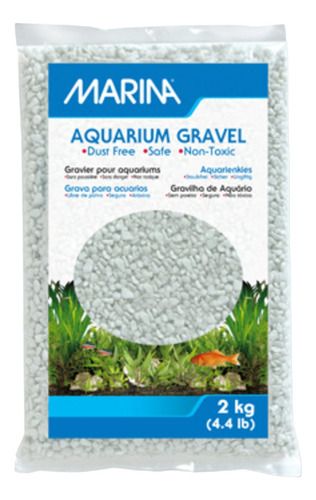 Marina Aquarium Grava Piedras Para Acuarios 2kg Blanco