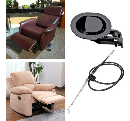 2 Tirador Negro Resistente Para Sofá Reclinable, Se Adapta
