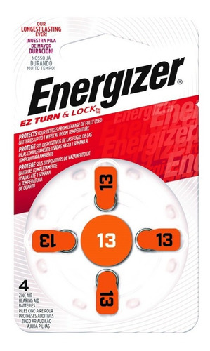 Pilas Para Audifonos Audiologia Energizer Az13 Blister X 4