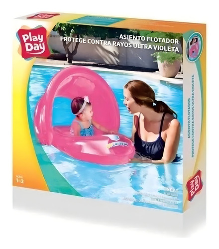 Silla Inflable Para Bebe Play Day Flotador Con Techo