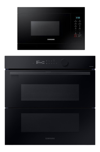 Horno Electrico Nv7b5745tak + Microondas Mg22m8054ak Samsung Color Negro/cromo