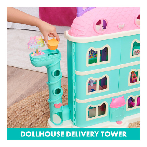 Dollhouse Gabby's Purrfect Com 15 Peças, Sons E Aplicativo
