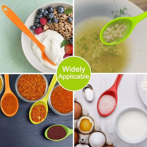 4 Cucharas De Silicona Pequeñas Antiadherentes Para Cocina,