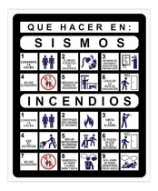 Comprar Señalamiento Letrero Sismos E Incendios 30x40 Mate Seguridad