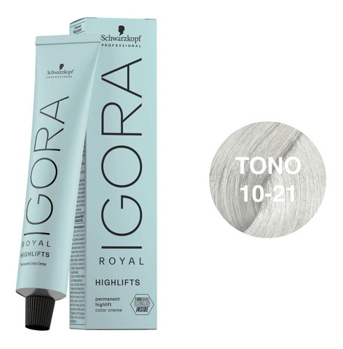 Tinte Profesional Permanente Igora Royal Schwarzkopf 60ml Tono 10-21