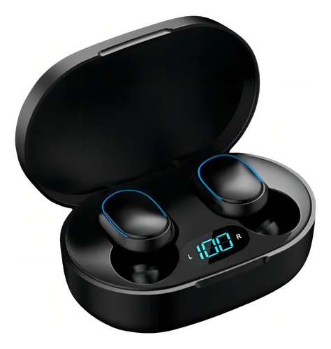 Fone De Ouvido Sem Fio Bluetooth (e7s) Cor Preto Luz Sem Luz Import Erikole