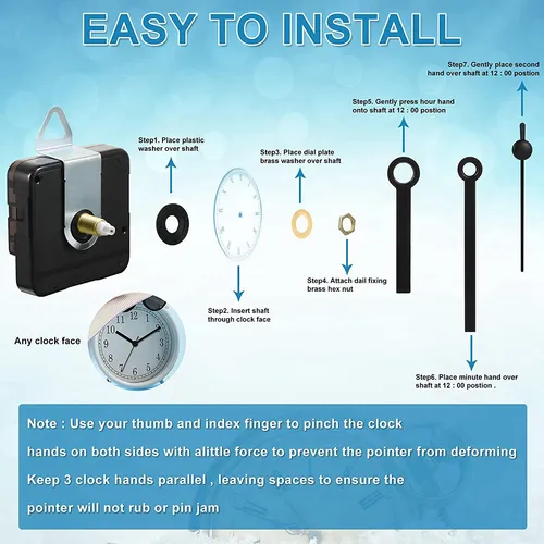 5 Piezas De Mecanismo De Movimiento De Reloj Silence Quartz,
