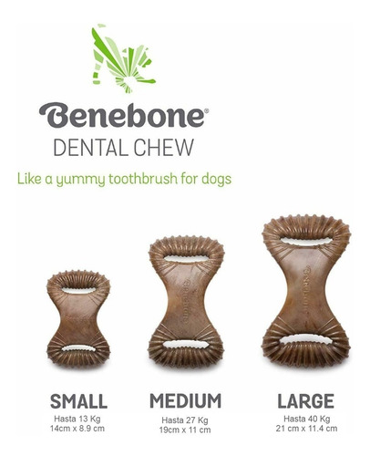 Imagen 3 de 10 de Hueso Masticable Benebone Dental Chew Small Juguete Perro