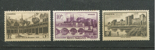 Francia Sellos Yvert 499 - 500 - 501 Mh Monuments 1941