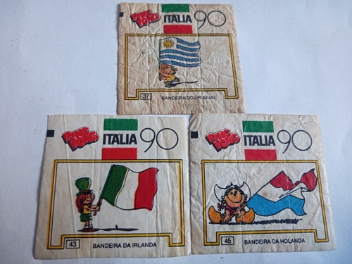 Figurinhas Do Chiclete Ping Pong Da Copa Mundo Da Italia 90 