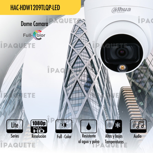 Imagen 2 de 10 de Camara Seguridad Dahua Domo Exterior Full Color 1080p Cctv