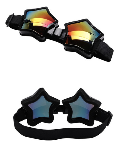 Lentes De Sol Gafas Retro Gogles Ajustable Forma Estrella Pr Negro