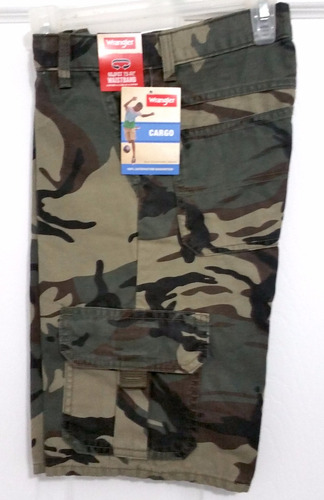 Wrangler Camuflaje Short Cargo Para Boys 100% Original