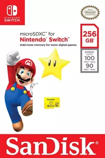 Memoria Sandisk Micro Sd 256gb Oficial Nintendo Switch Fac A