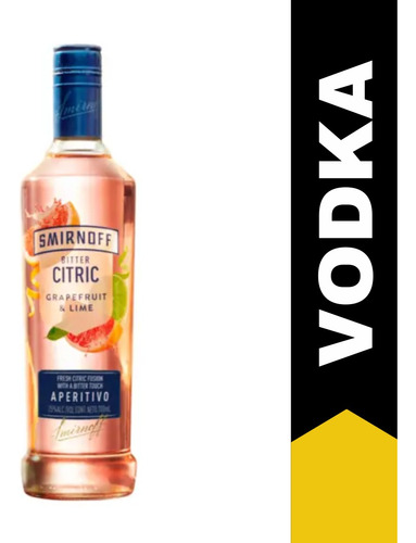 Smirnoff Citric Tangerine Lemongrass 700ml X6 Zetta Bebidas