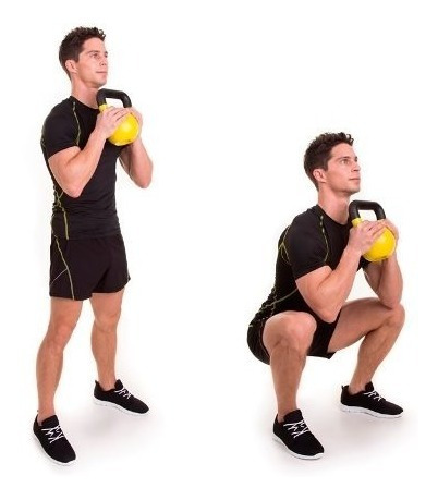 Kettlebell Pesa Rusa 4 + 6 + 8 Kg + Pelota Fitball Bandas