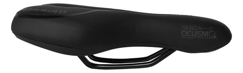 Asiento Bicicleta Mtb Gel Antiprostatico Unisex Firebird Negro 2.8 Cm 1.6 Cm