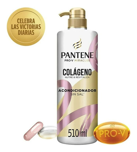 3 Pza Acondicionador Pantene Pro-v Miracles Colágeno Nutre &
