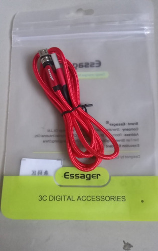 Imagem 5 de 7 de Cabo Micro-usb Magnético Essager Arredondado 1m 3a Original