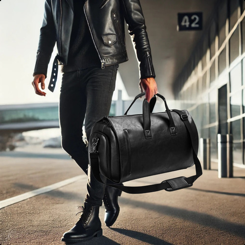 Bolsa Mala Para Viagem Couro Porta Terno Sapatos Vestidos
