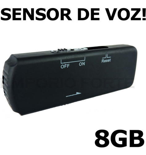 Mini Gravador Voz Som Digital Audio C Sensor De Voz 8gb