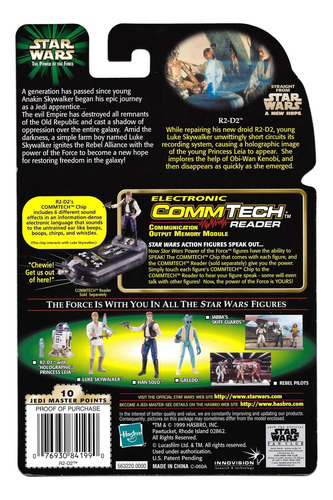 Star Wars: Power Of The Force Commtech R2-d2 Con Figura De