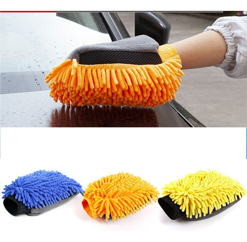 2 Guantes De Lavado De Coches De Doble Cara.